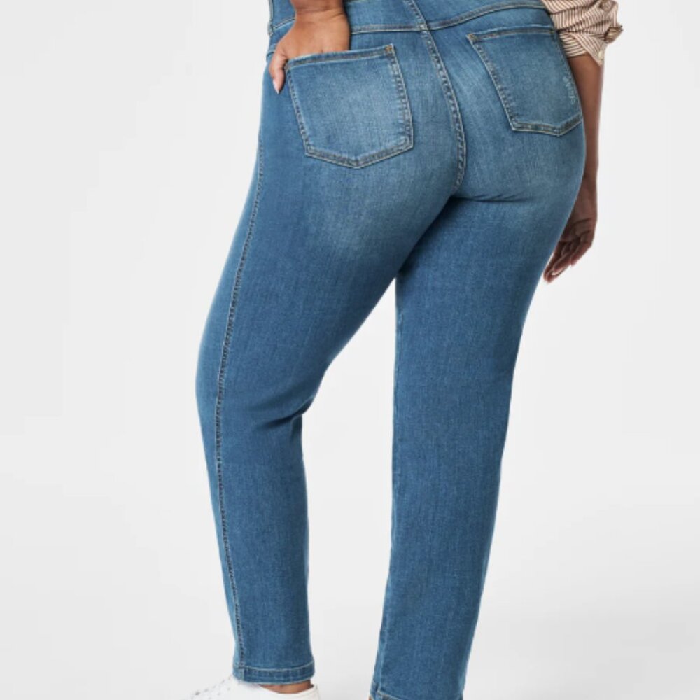 SPANX Slim Straight Jeans, Vintage Indigo - Size M